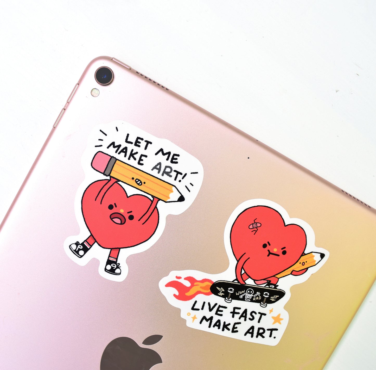 Live Fast Make Art - Heart Sticker