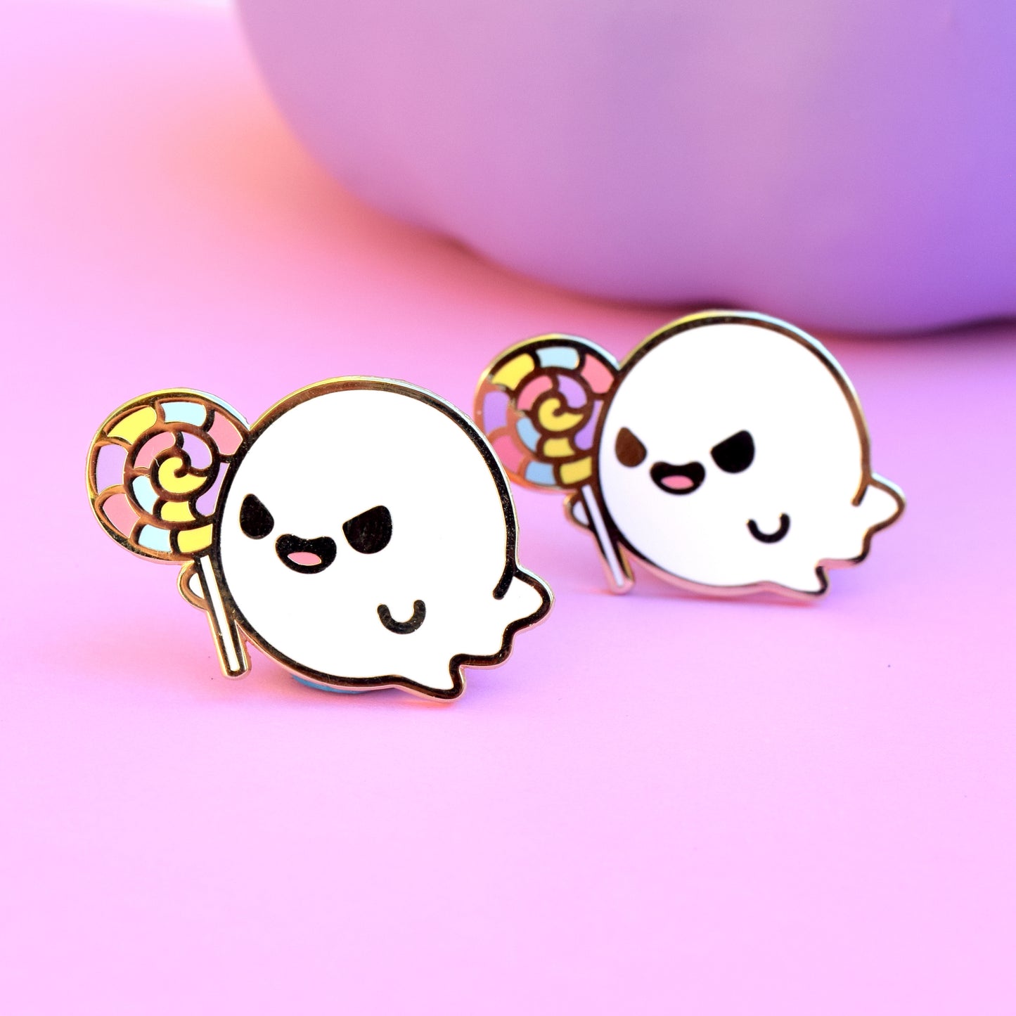 Lollipop Ghost Enamel Pin