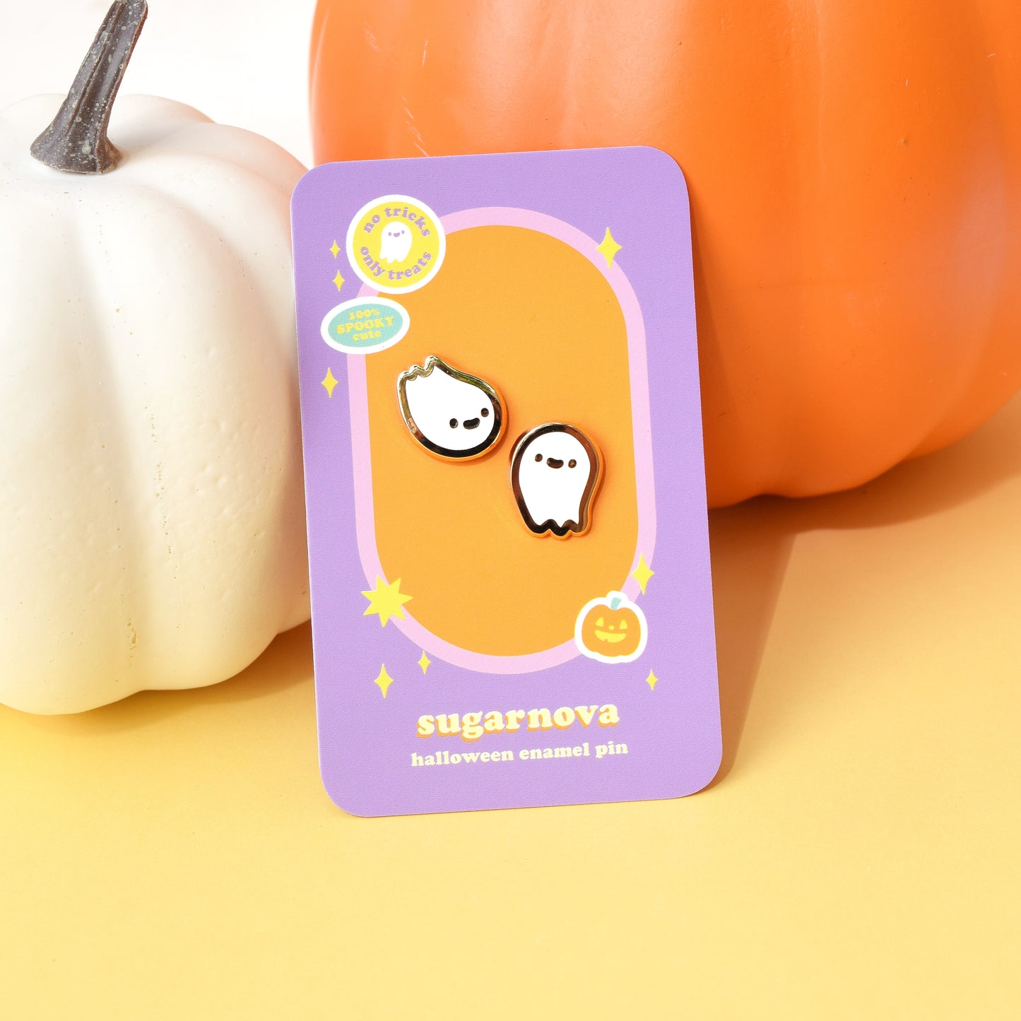 Spooks and Boo-Boo Mini Ghost Enamel Pin Set