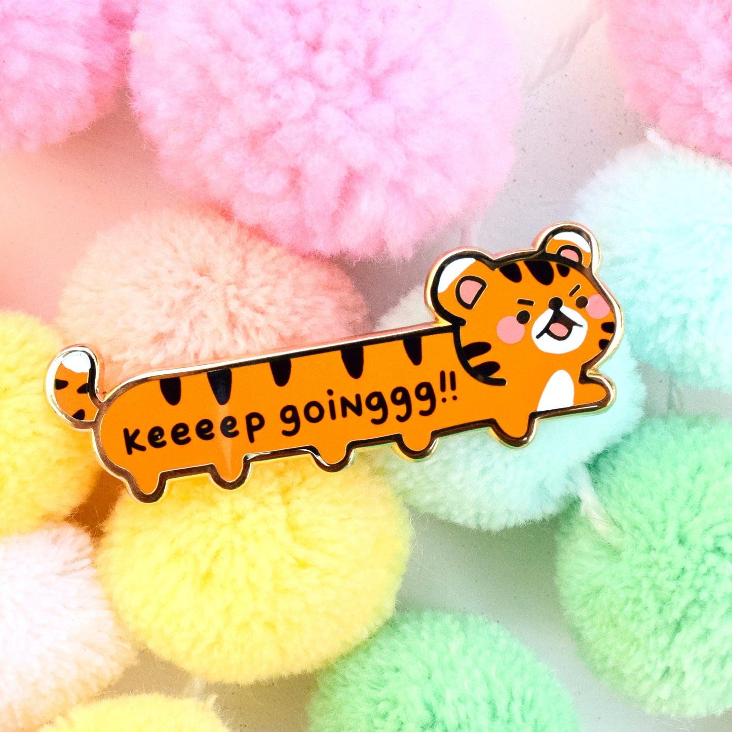 Keep Going Long Tiger Enamel Pin
