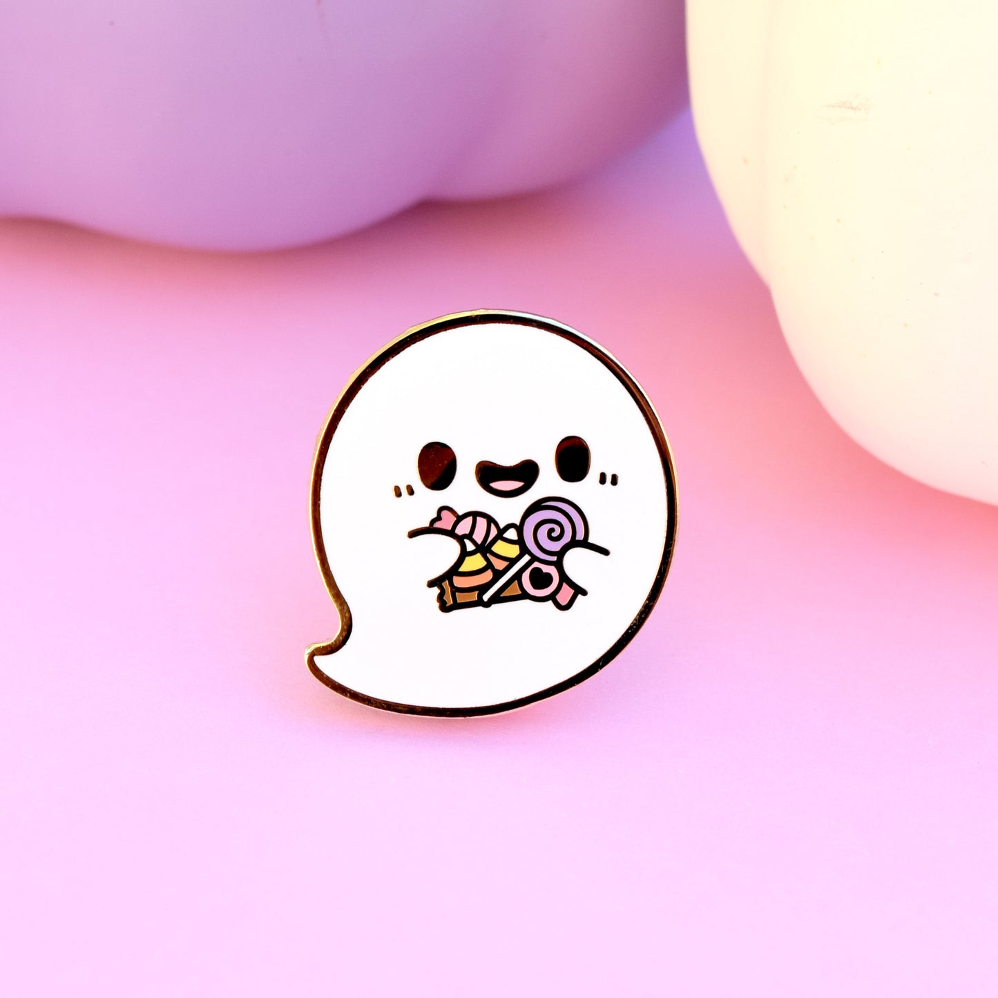 Trick or Treat Yo' Self Ghost Enamel Pin