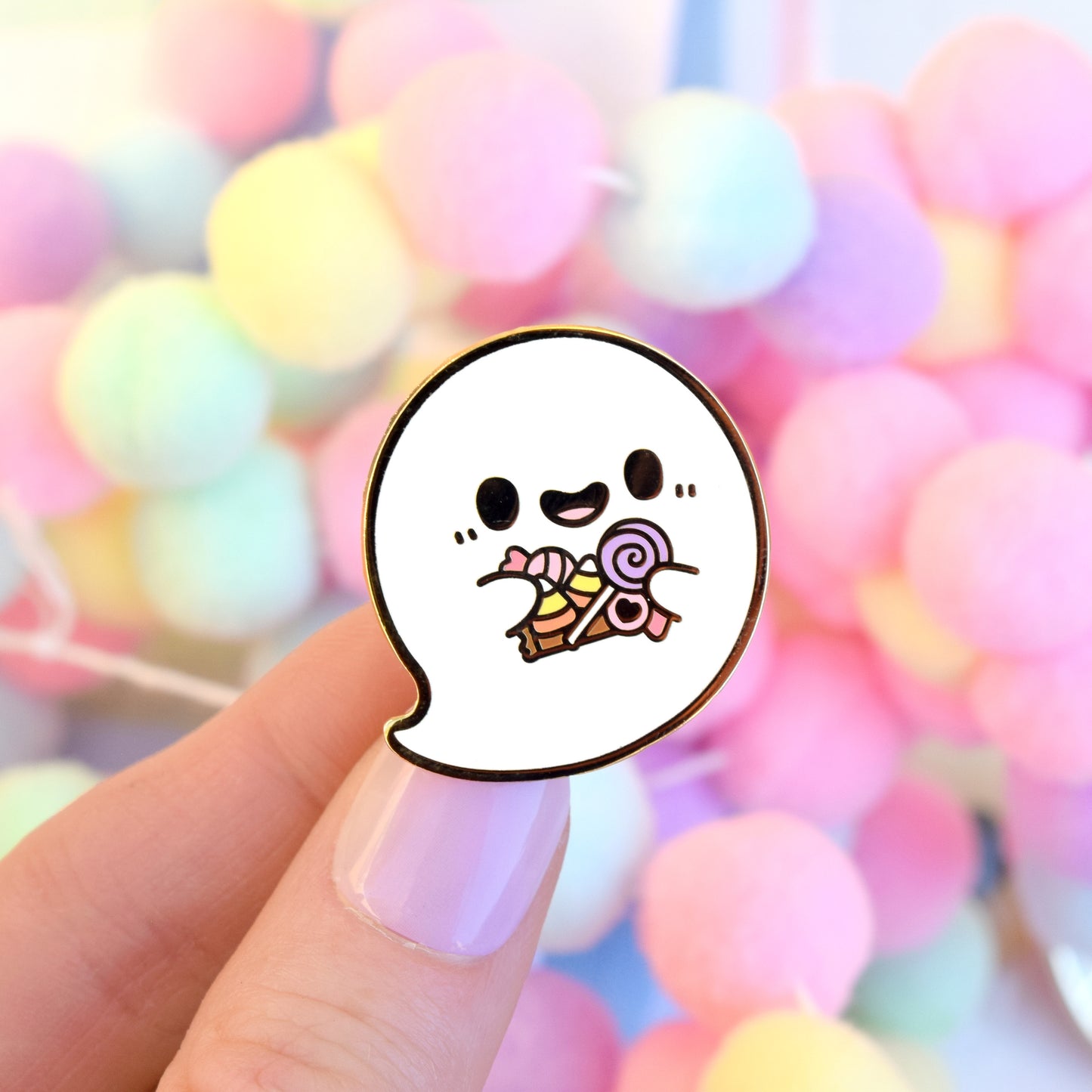 Trick or Treat Yo' Self Ghost Enamel Pin