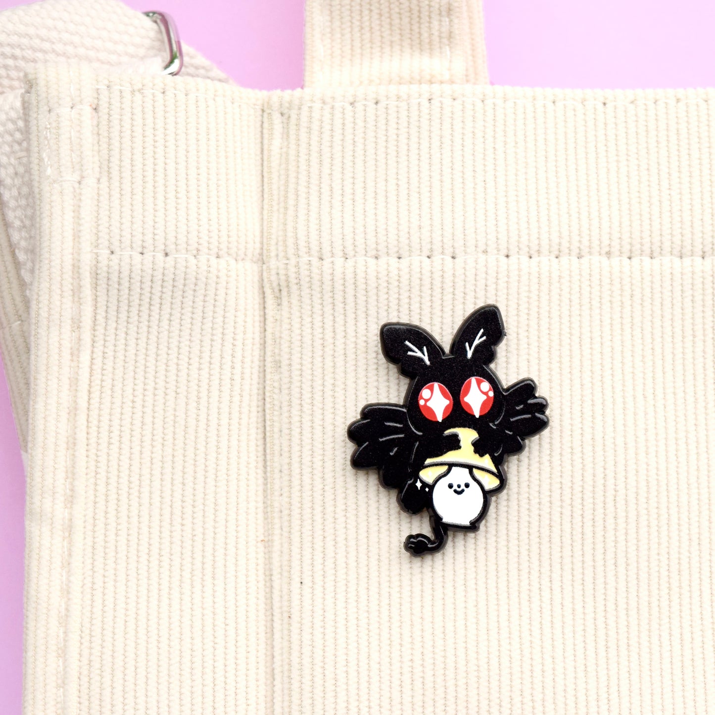 Mothman and Lampy Cryptid Dyed Metal Enamel Pin