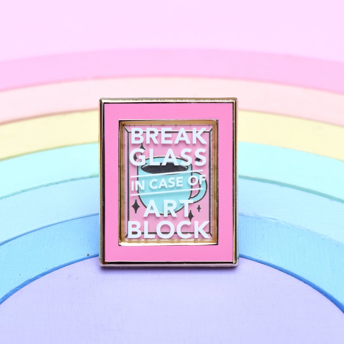 Break in Case of Art Block Enamel Pin