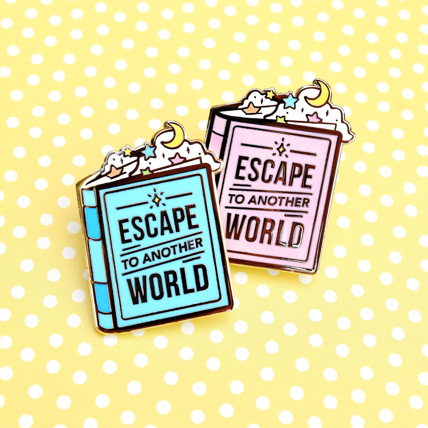 Escape to Another World Book Enamel Pin