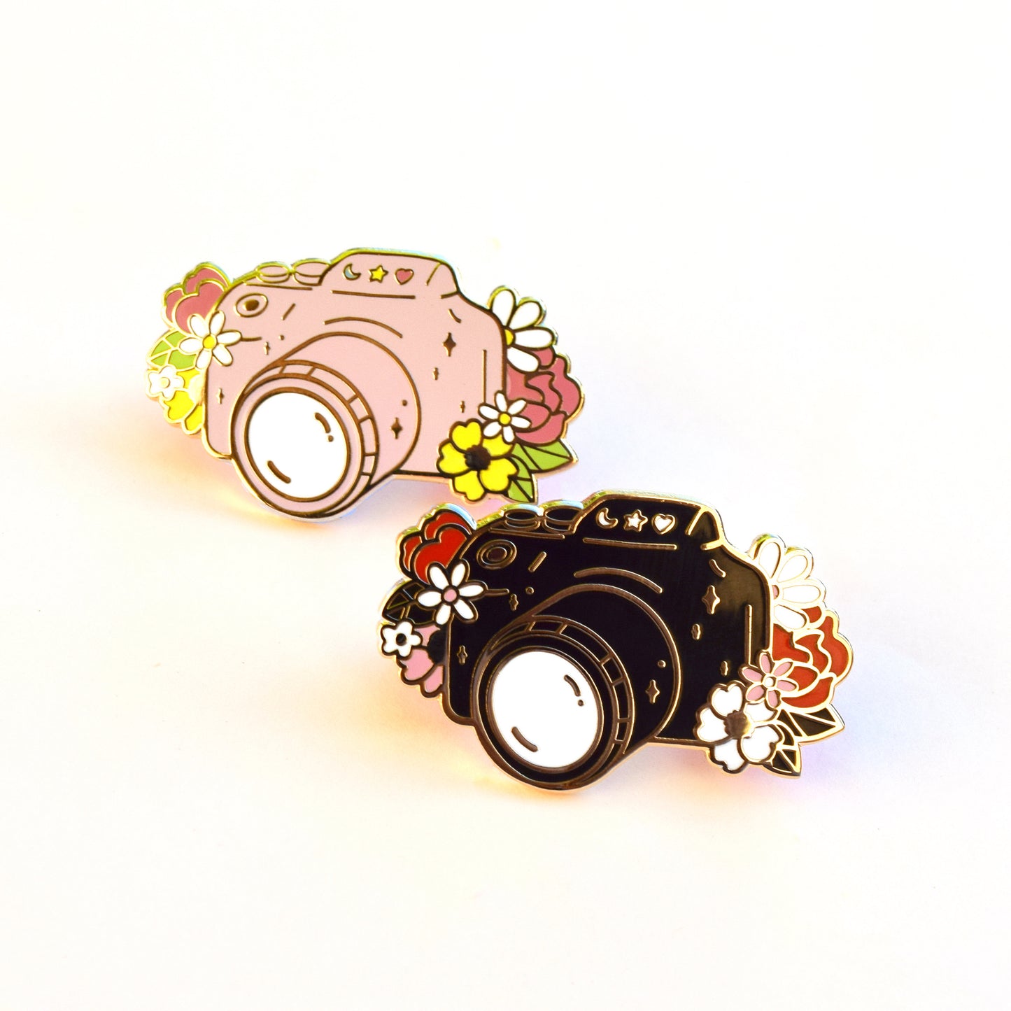 Floral Camera Enamel Pin