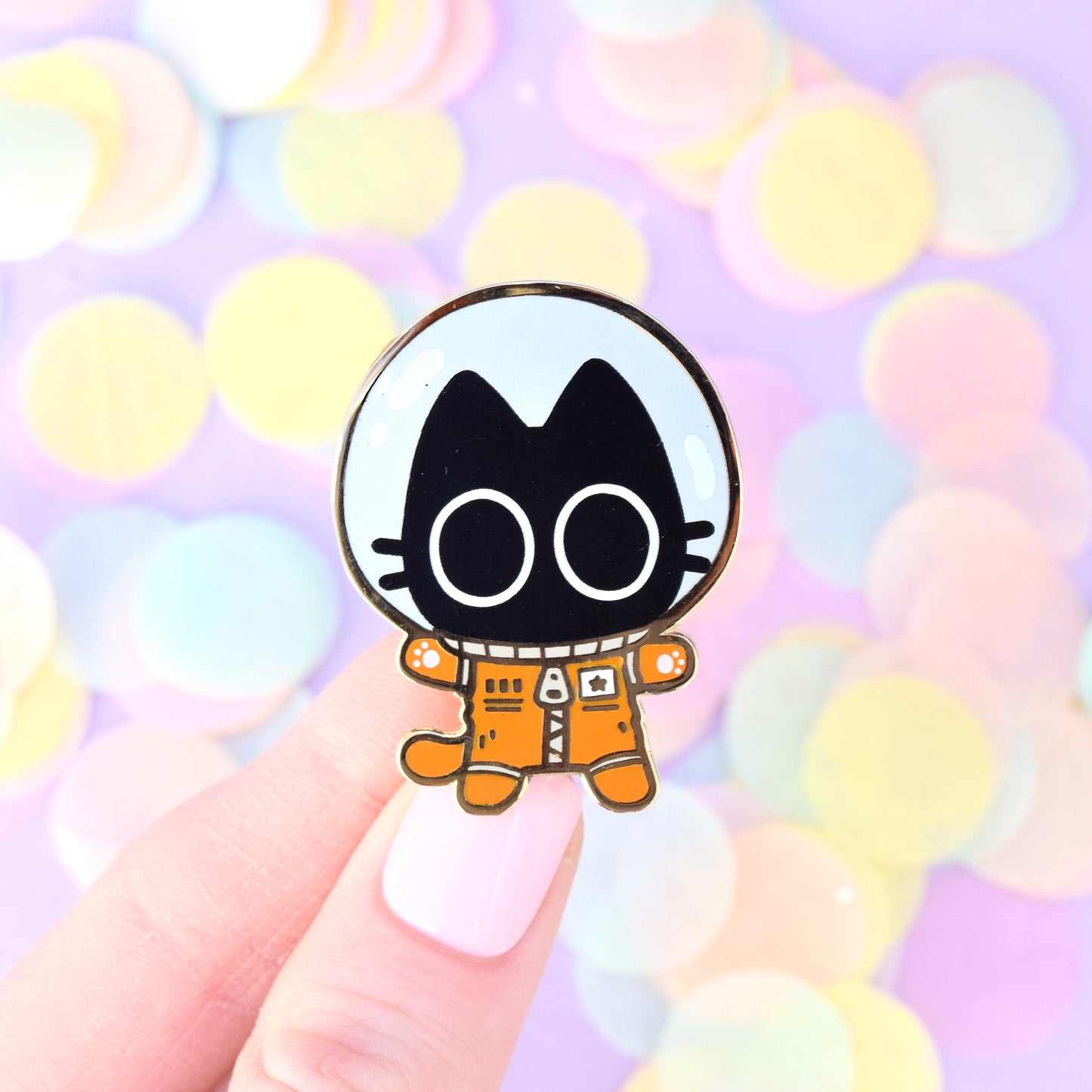 Space Cadet Scaredy Cat Enamel Pin