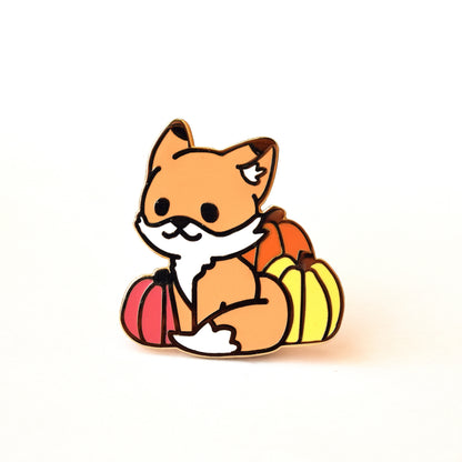 Pumpkin Patch Fall Fox Enamel Pin