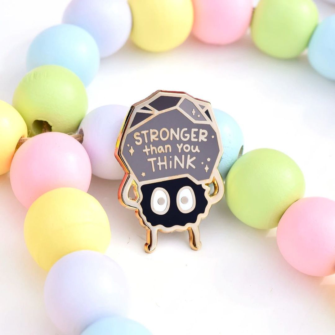 Original Stronger Than You Think Soot Sprite Ghibli Enamel Pin