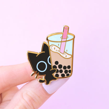 Scaredy Cat Boba Pin