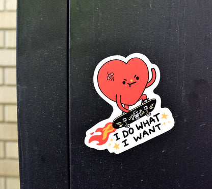 I Do What I Want - Heart Sticker