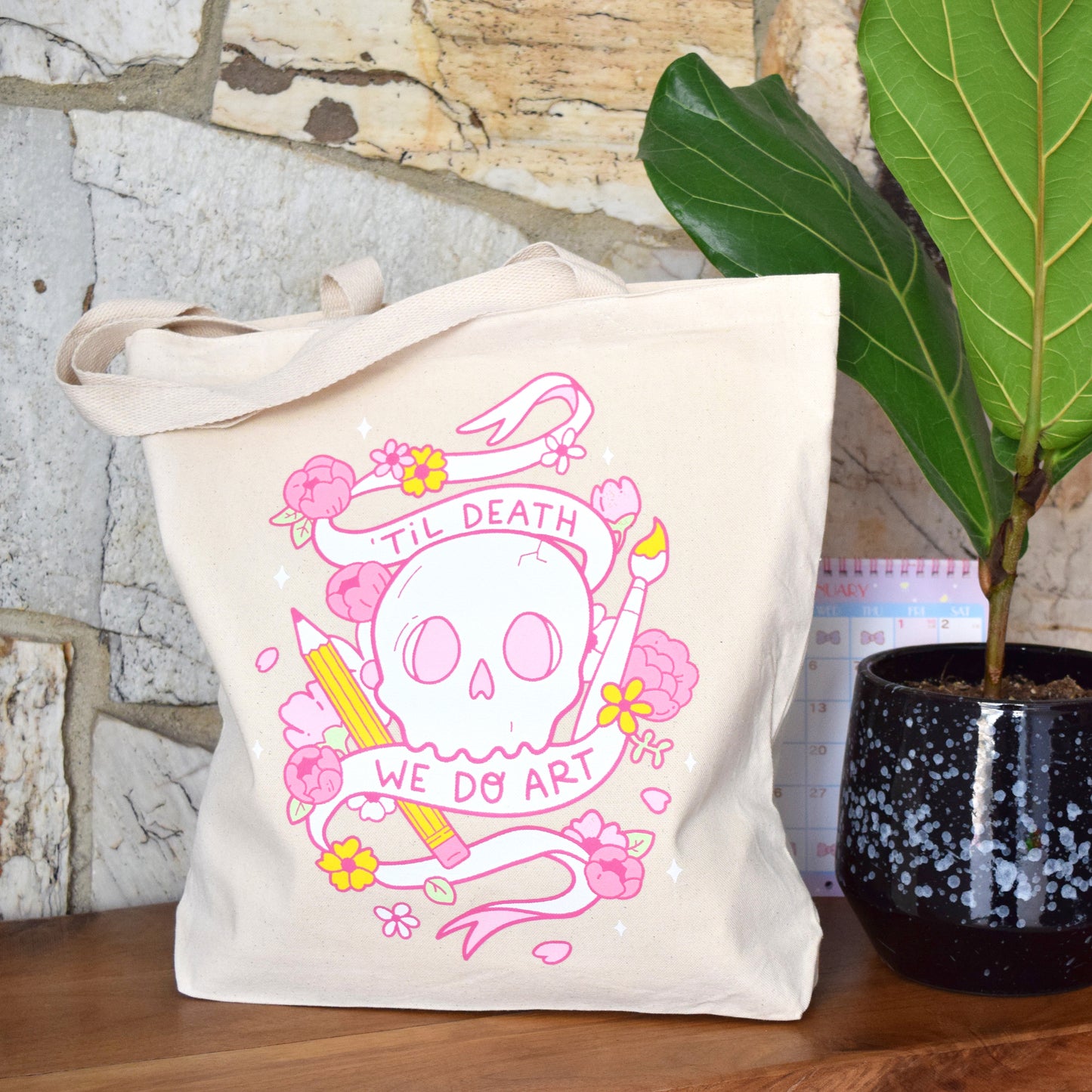 Til Death We Do Art Canvas Bag