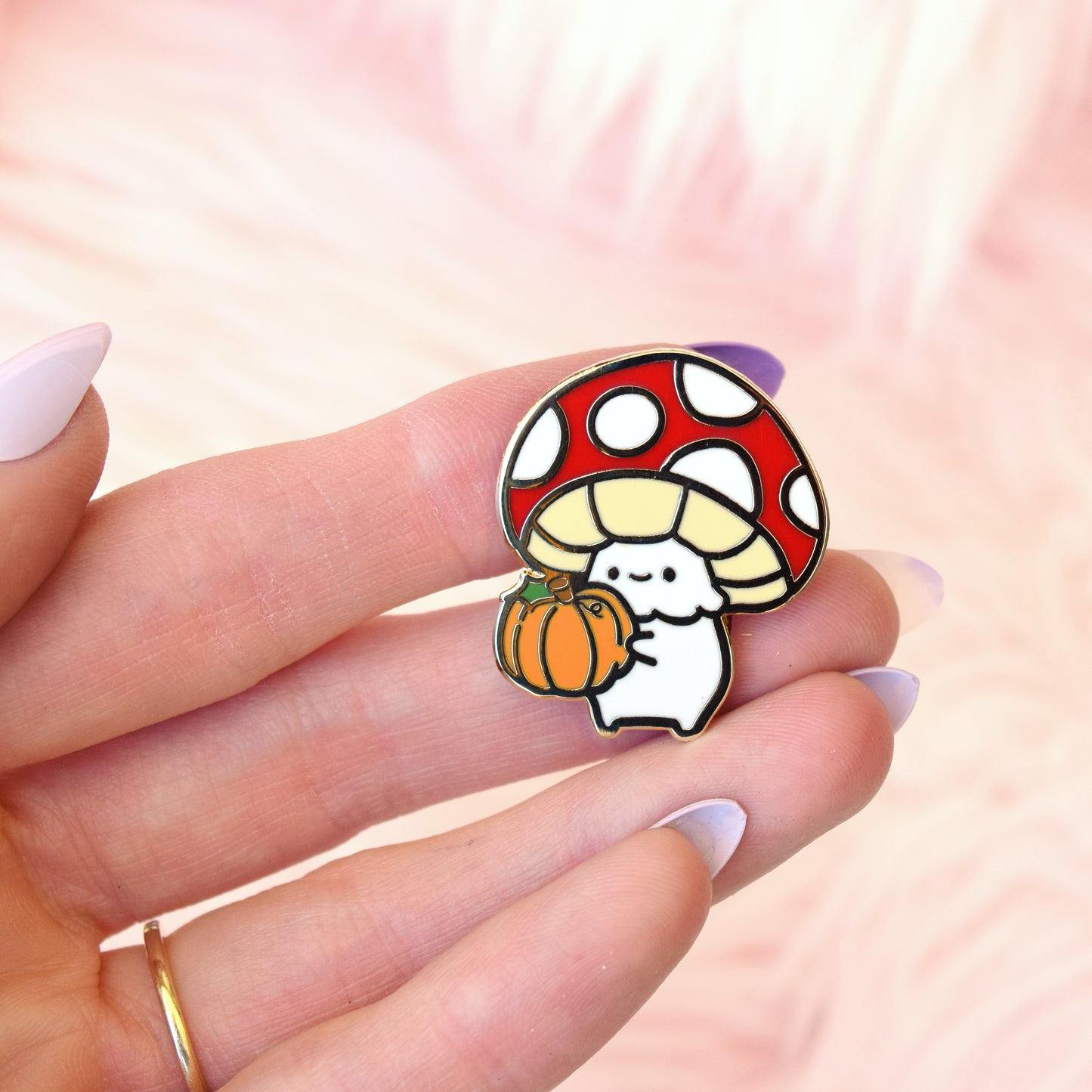 Mushroom Pumpkin Buddy Pin