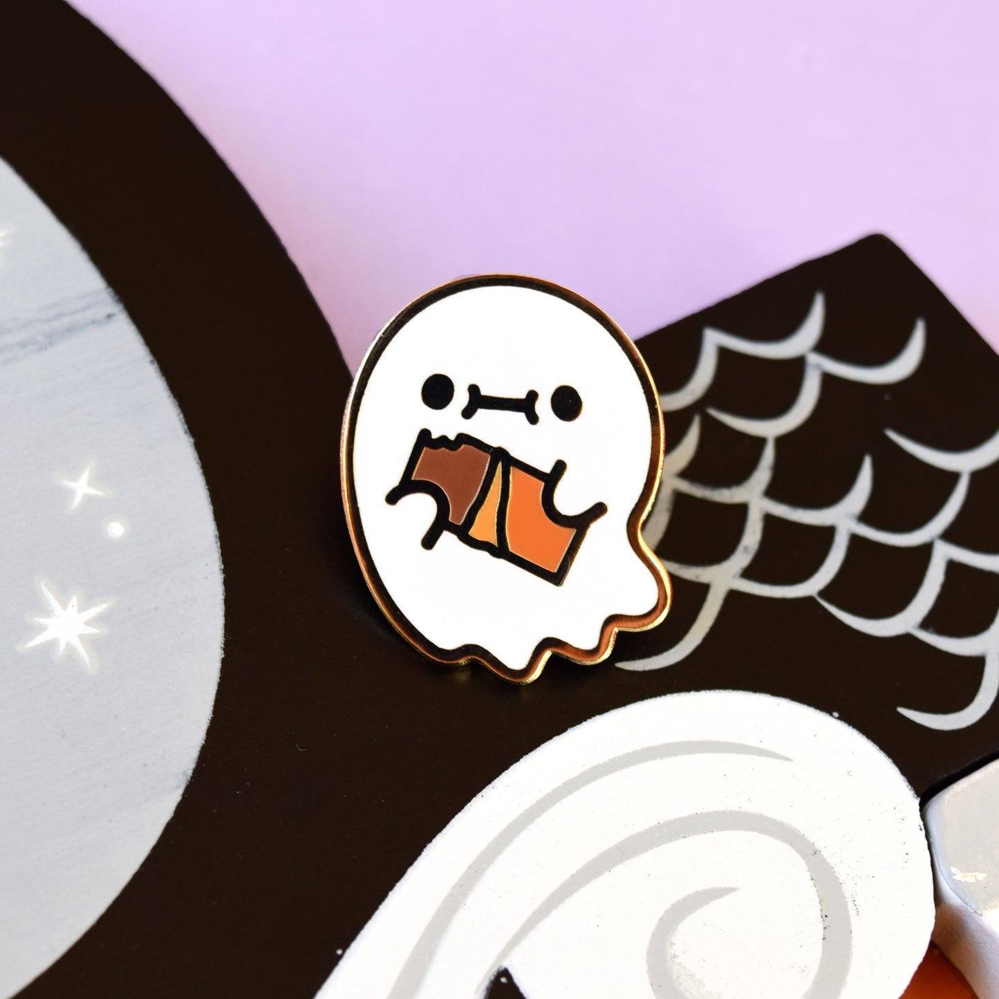 Ooh Chocolate! Halloween Ghost Enamel Pin