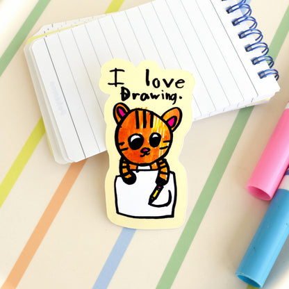 I Love Drawing Sticker