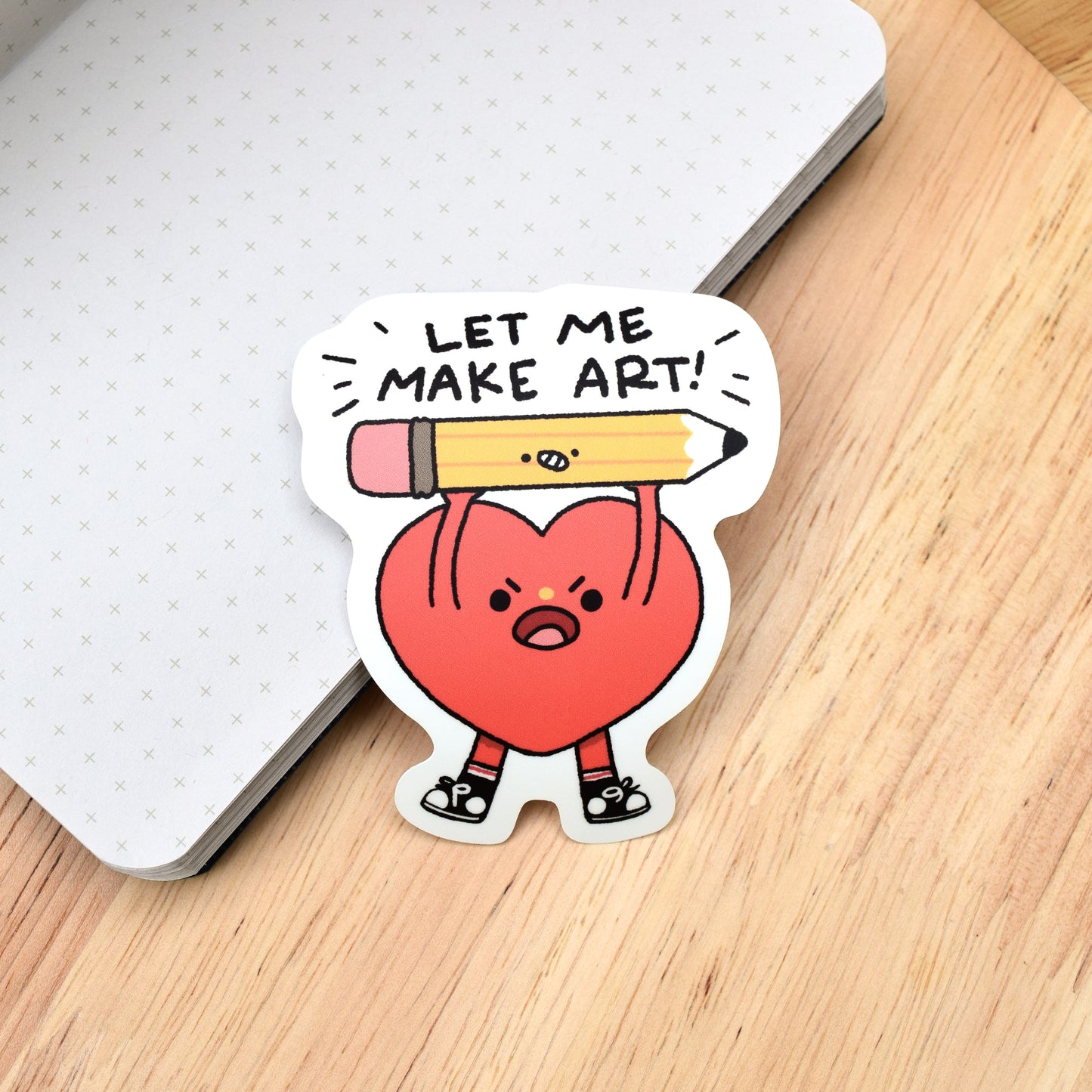 Let Me Make Art - Heart Sticker