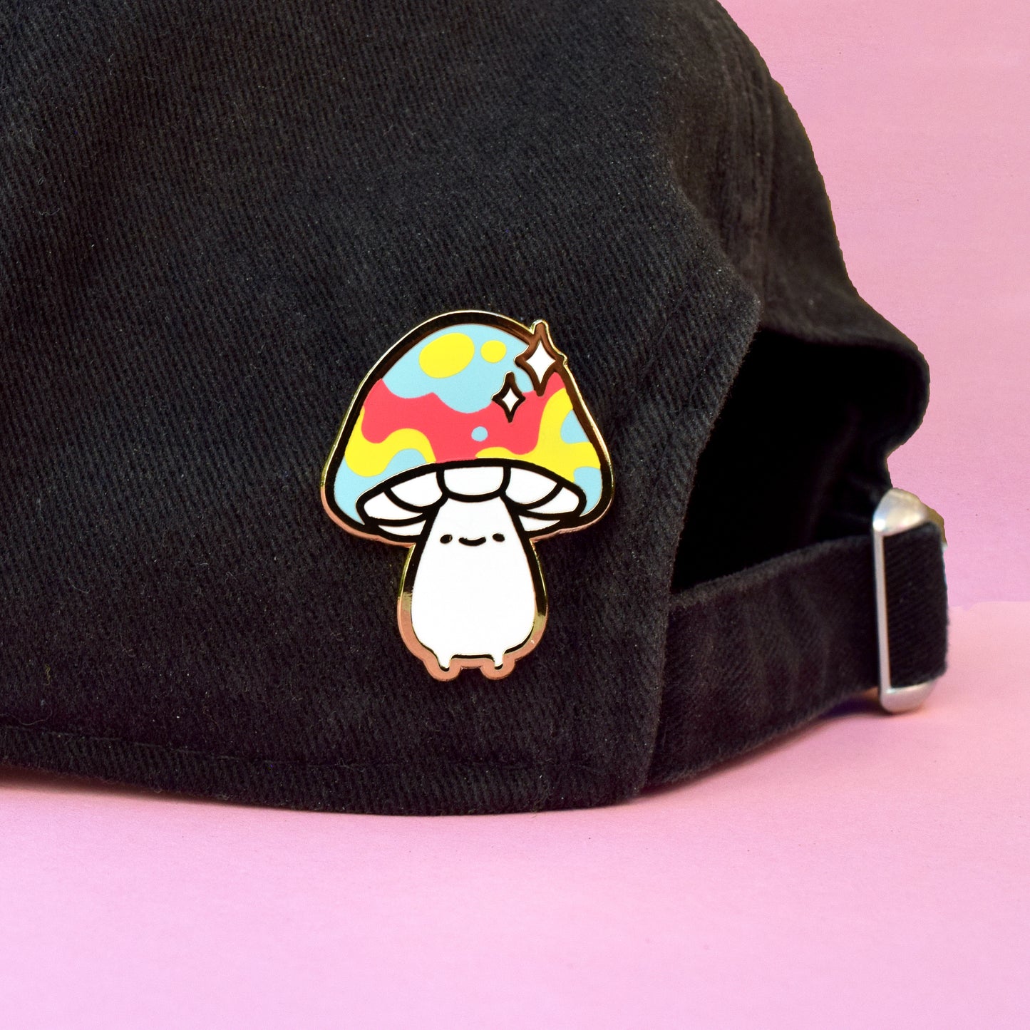 Psychedelic Mushroom Friend Enamel Pin