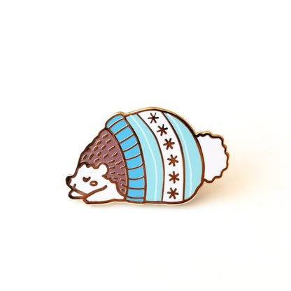 Hedgehat Winter Hedgehog Enamel Pin