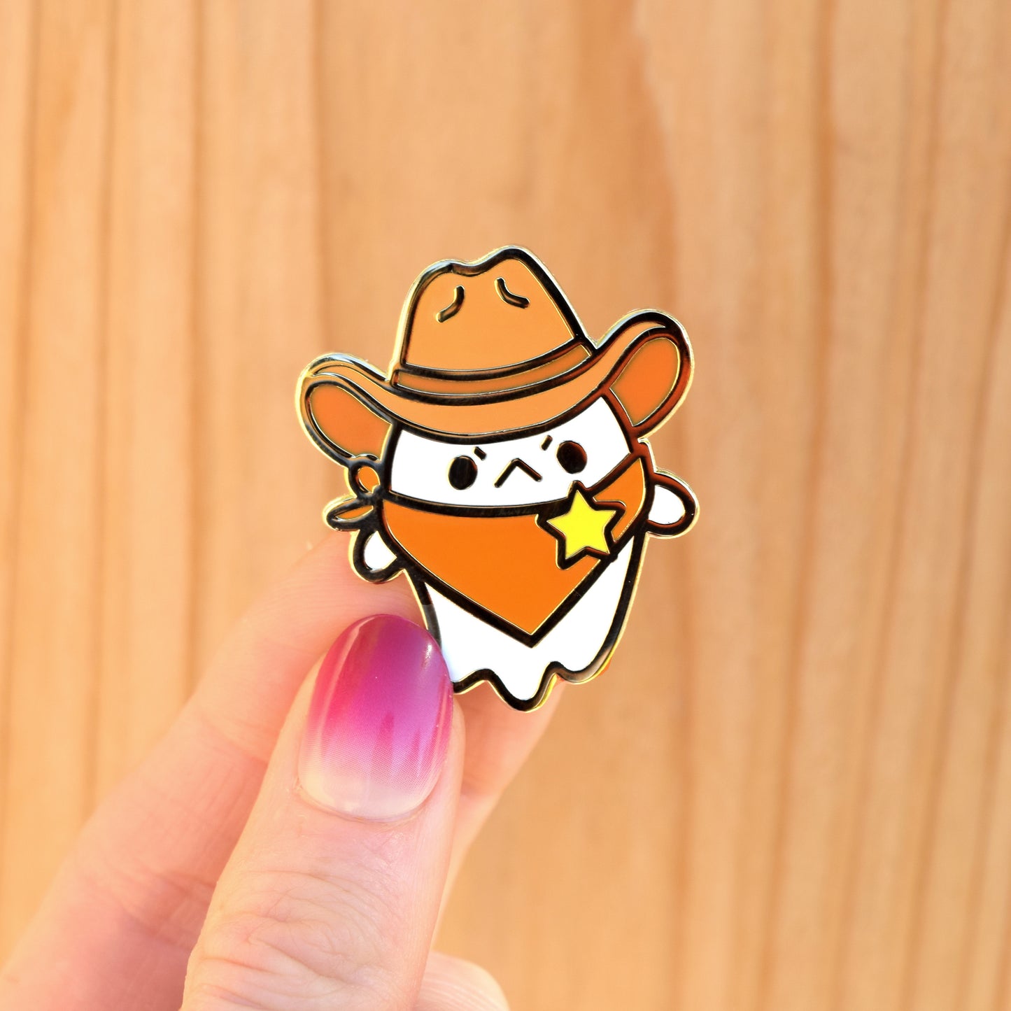 Cowboy Sheriff Ghost Enamel Pin