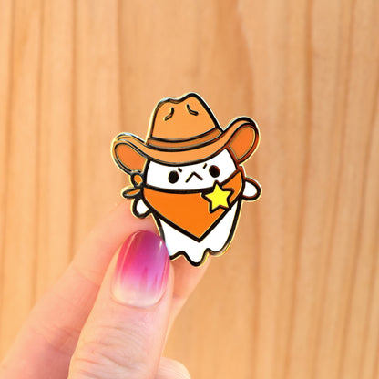 Cowboy Sheriff Ghost Enamel Pin