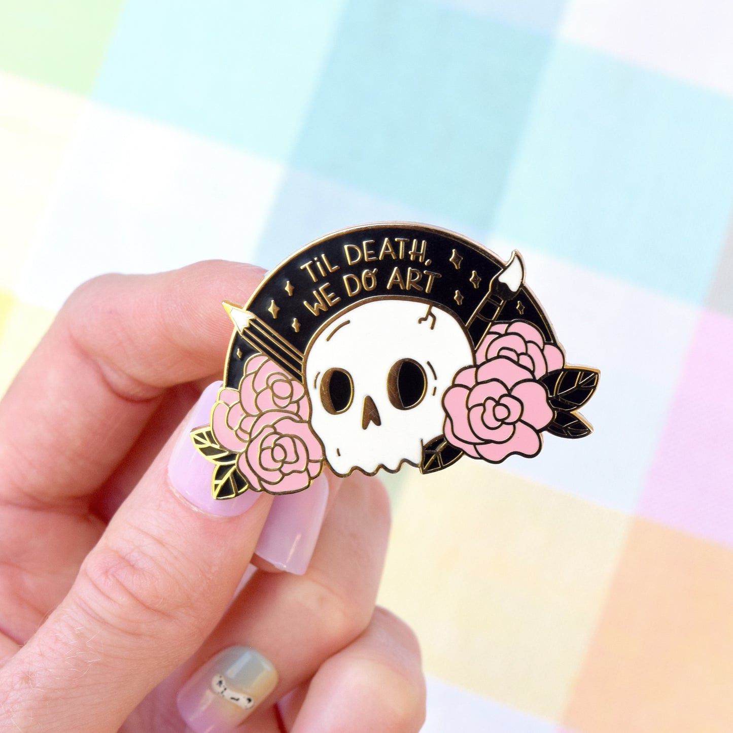 Til Death We Do Art Enamel Pin