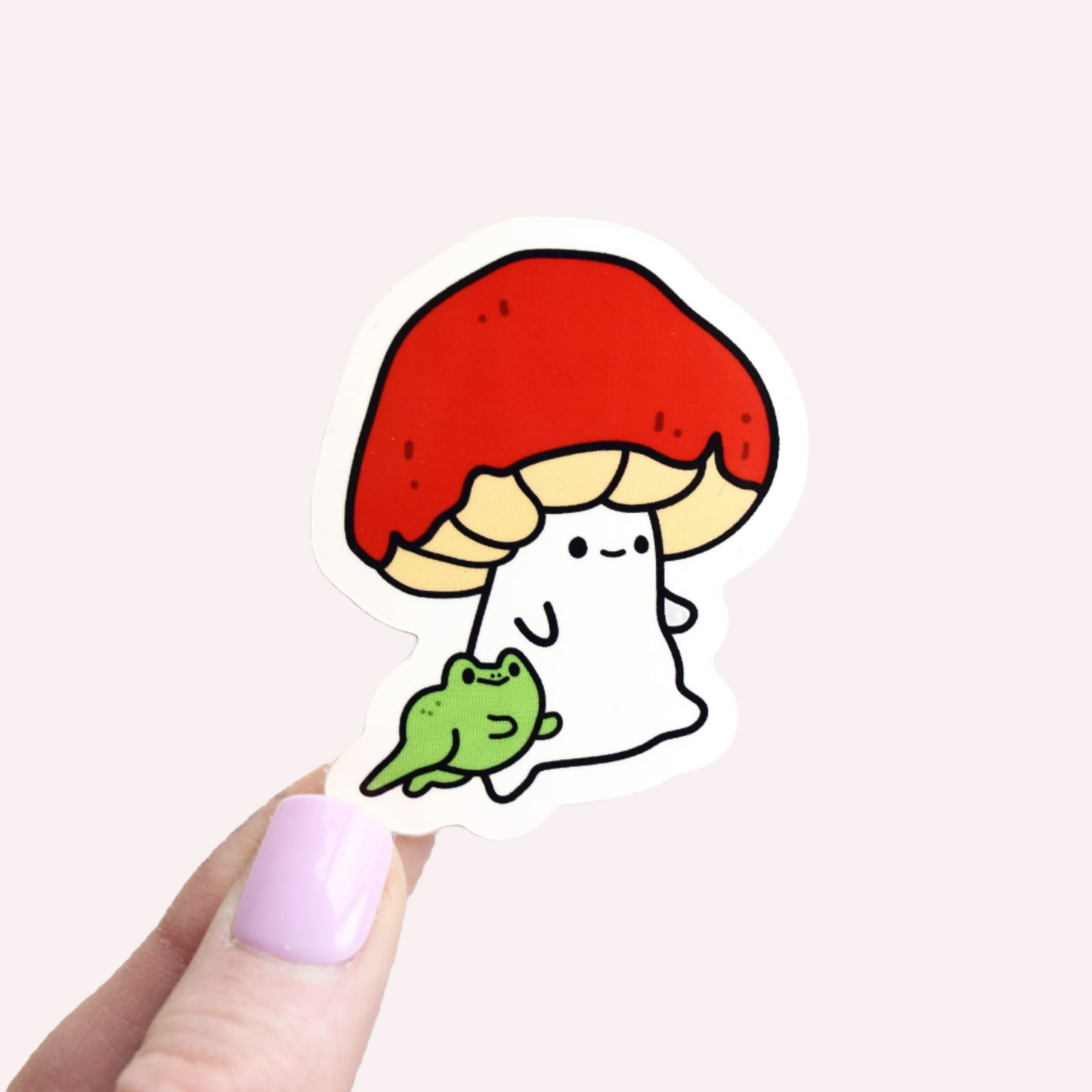 Mushroom and Froggy Walking Sticker