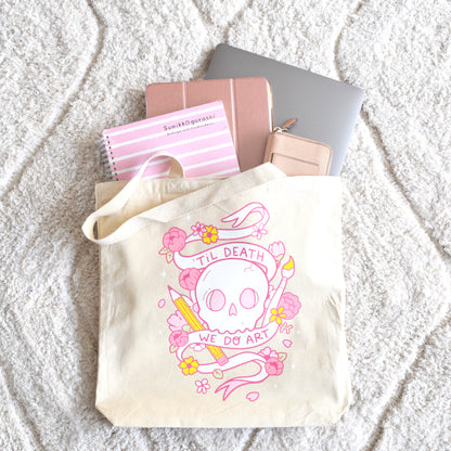 Til Death We Do Art Canvas Bag