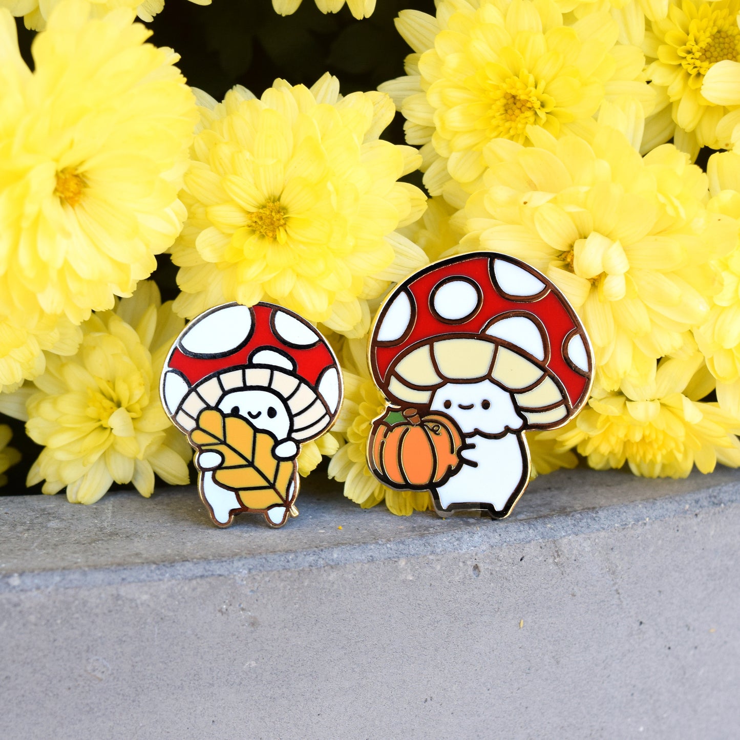 Mushroom Pumpkin Buddy Pin