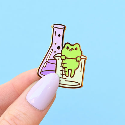 Frog Beaker-Buddy Enamel Pin