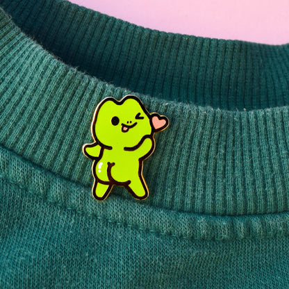 Cutie with a Booty Frog Enamel Pin