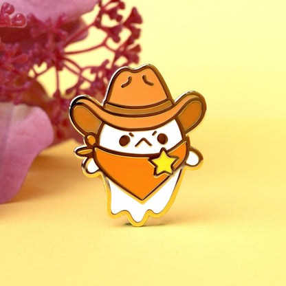 Cowboy Sheriff Ghost Enamel Pin