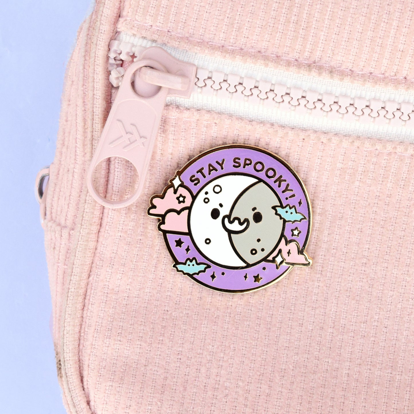 Stay Spooky Halloween Moon Enamel Pin