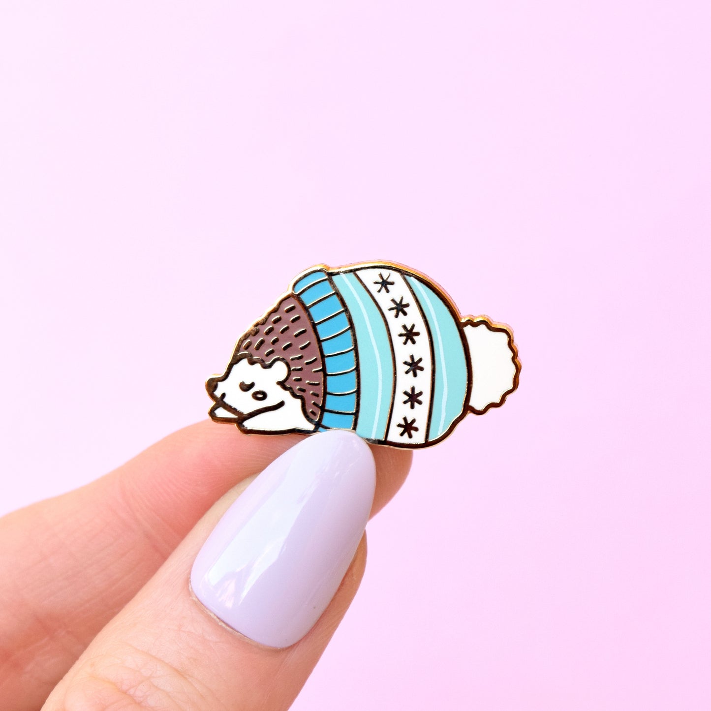 Hedgehat Winter Hedgehog Enamel Pin