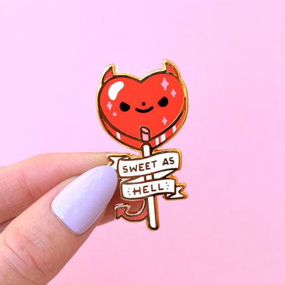 Sweet As Hell Lollipop Enamel Pin