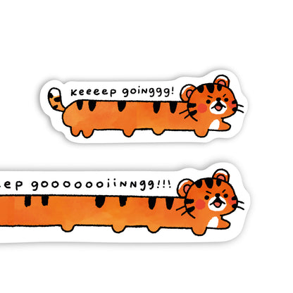 Keep Going Long Tiger Sticker