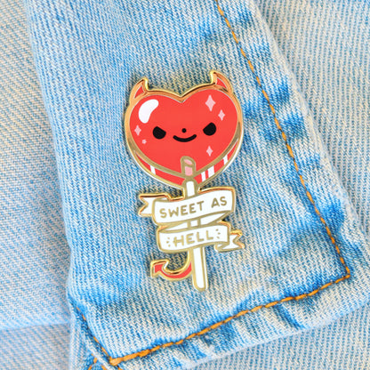 Sweet As Hell Lollipop Enamel Pin