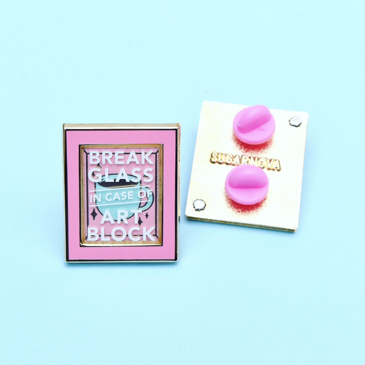 Break in Case of Art Block Enamel Pin