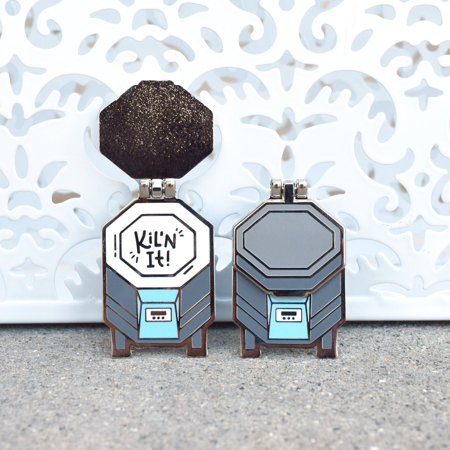 Kil'n It! Kiln Ceramics Hinged Enamel Pin