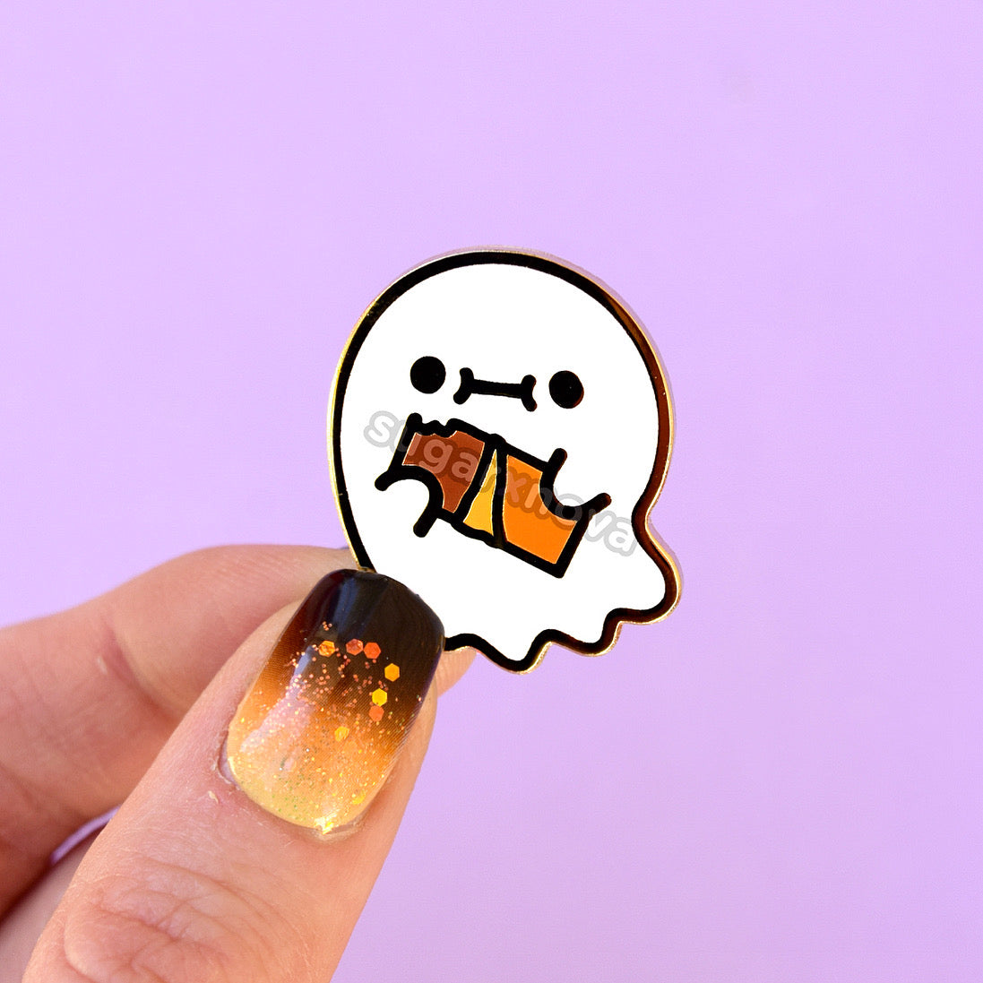 Ooh Chocolate! Halloween Ghost Enamel Pin