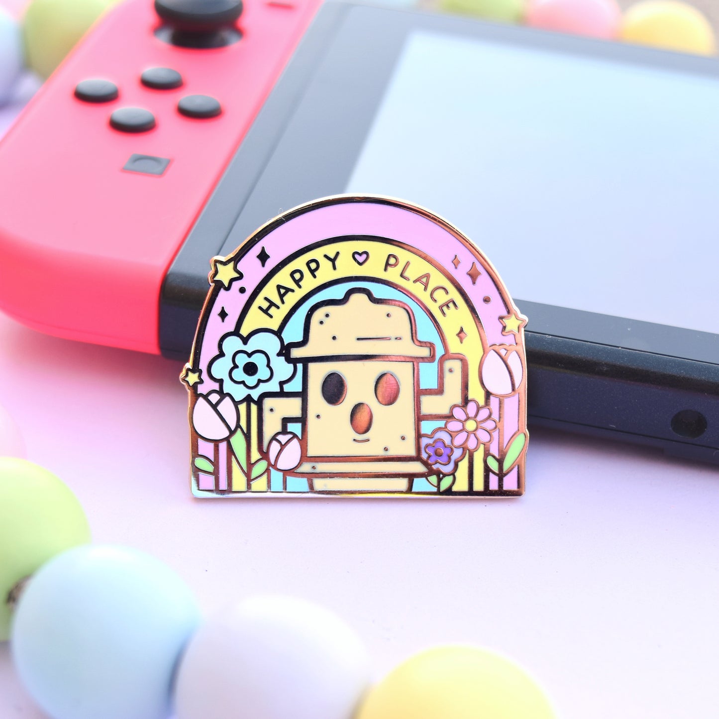 Happy Place Enamel Pin