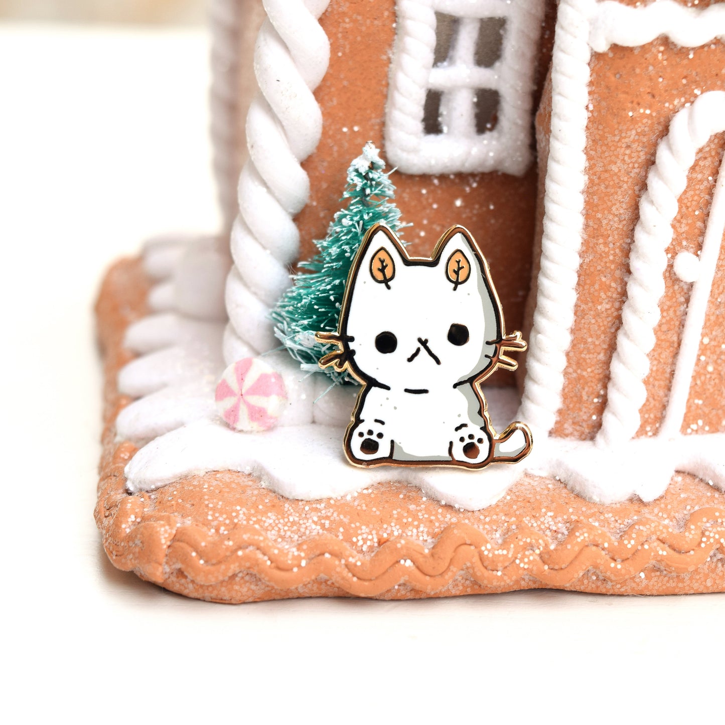 Snowkitty Winter Cat Enamel Pin