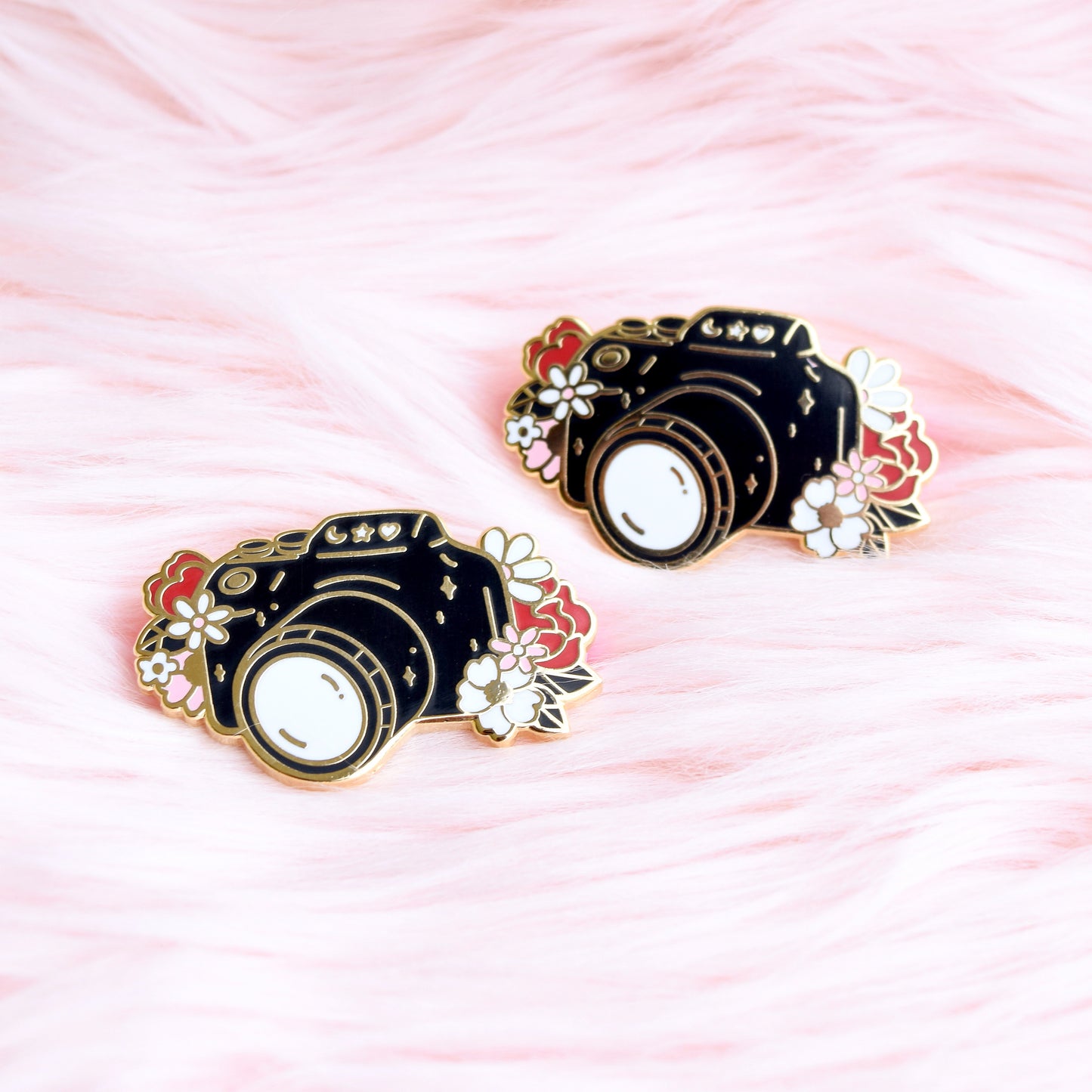 Floral Camera Enamel Pin