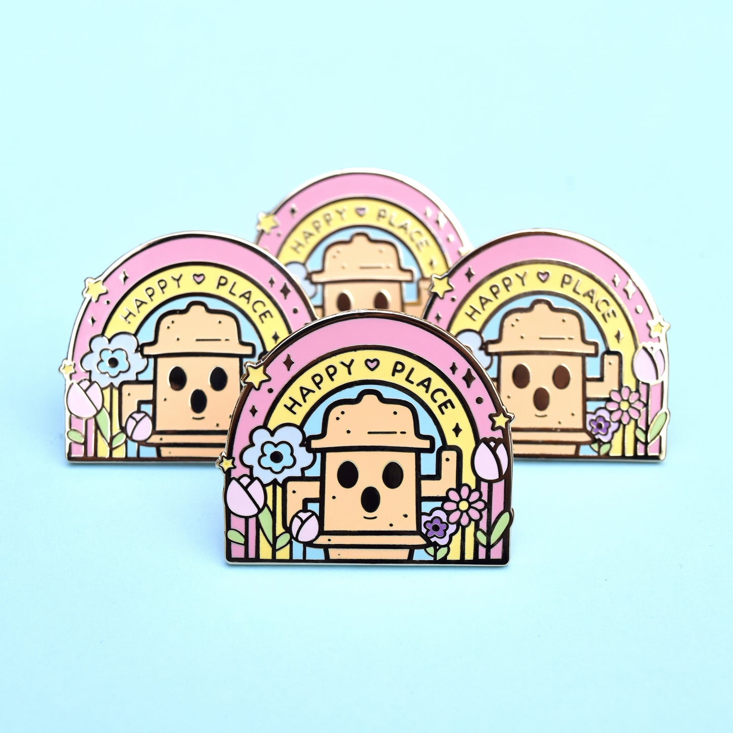 Happy Place Enamel Pin