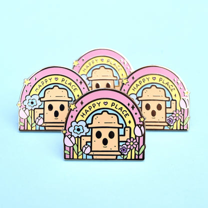 Happy Place Enamel Pin