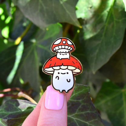 Supportive Mushroom Buddies Enamel Pin